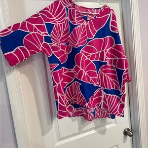 Pink and Blue Floral top
